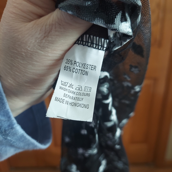 Black and White Floral High Low Dress - Picture 6 of 7